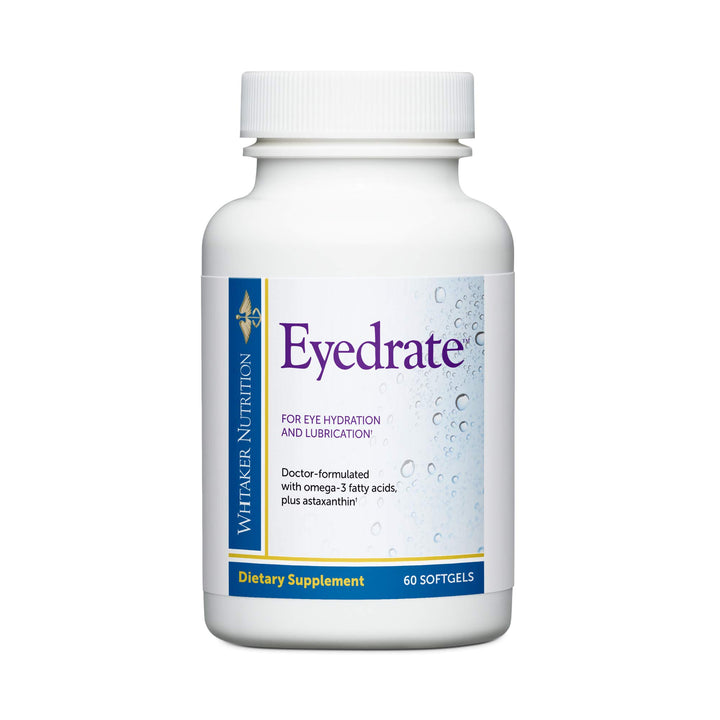 Dr. Whitaker&#39;s Eyedrate Hydration and Lubrication Supplement with Omega-3, Omega-7 and Antioxidants, 60 Softgels (30-Day Supply)