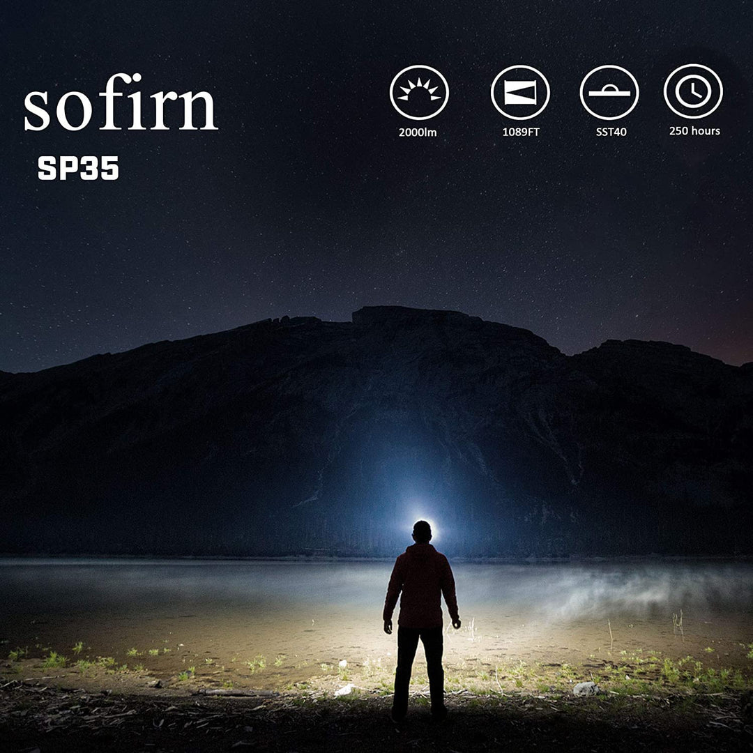 sofirn SP35 2000 Lumen EDC Flashlight, Super Bright USB
