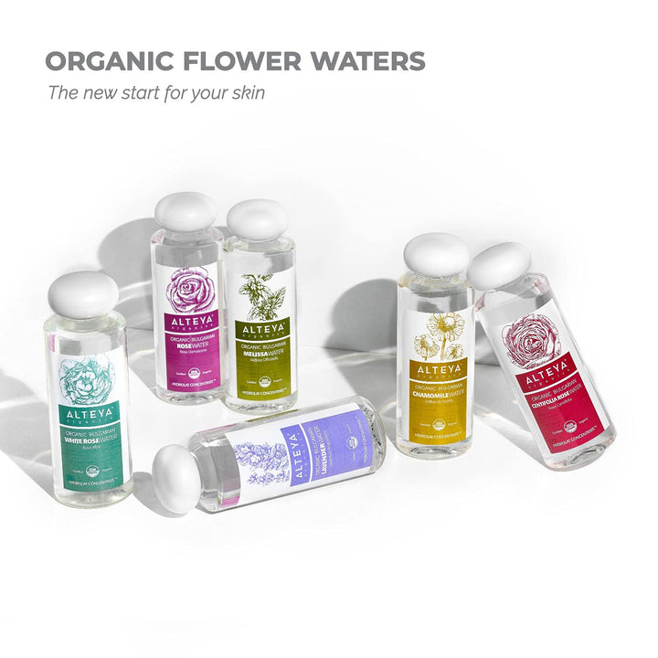 Bulgarian White Rose Water (Rosa Alba) - USDA Certified Organic - 250ml /8.5 fl oz