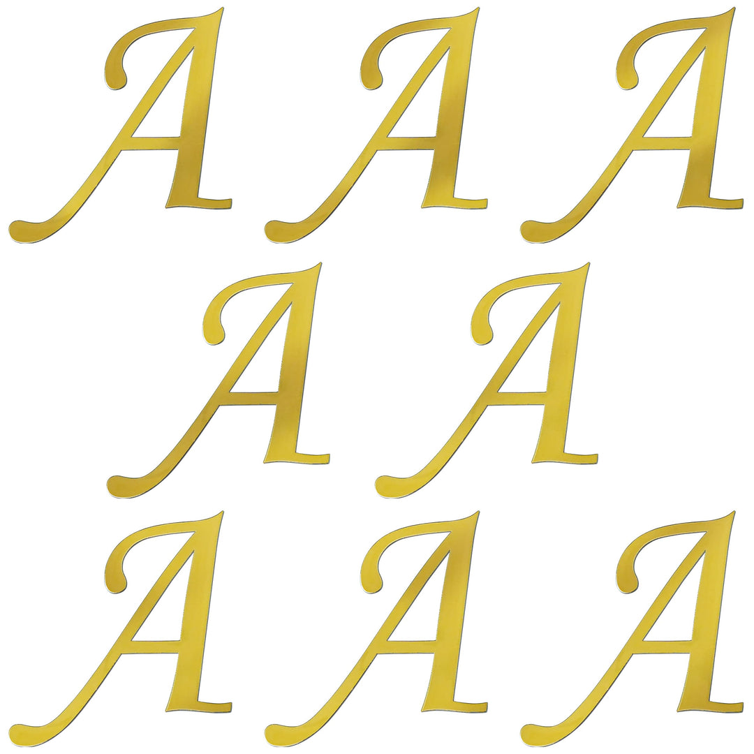 LET&#39;S RESIN Letter Stickers,8Pcs Large Gold Foil Alphabet Stickers(A), Vinyl Resin Letter Stickers for Water Bottles, Coaster Resin Molds, Cards Decoration