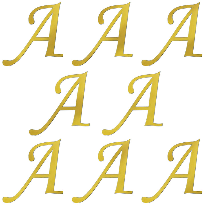 LET&#39;S RESIN Letter Stickers,8Pcs Large Gold Foil Alphabet Stickers(A), Vinyl Resin Letter Stickers for Water Bottles, Coaster Resin Molds, Cards Decoration