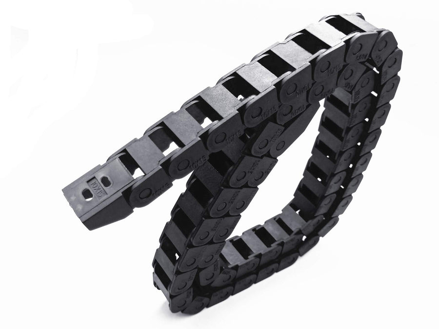 R18 10mm x 15mm Black Plastic Wire Carrier Cable Drag Chain 1M Length for CNC