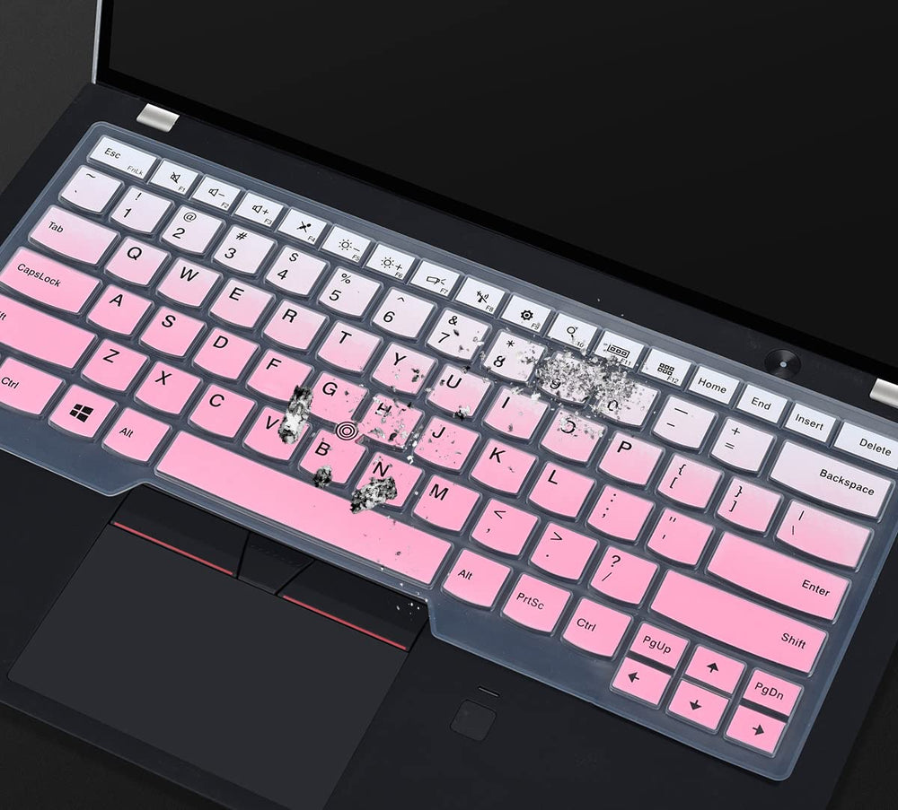 Keyboard Cover for 14 Thinkpad E14 Gen 4 3 2 1, T14 & T14s Gen 2 1, L14 Gen 2 1, Thinkpad T490(s) T495(s) T480(s) T470(s), ThinkPad P14s, X1 Carbon 8th/7th/6th, Extreme Gen 3 2 1 Laptop - Black