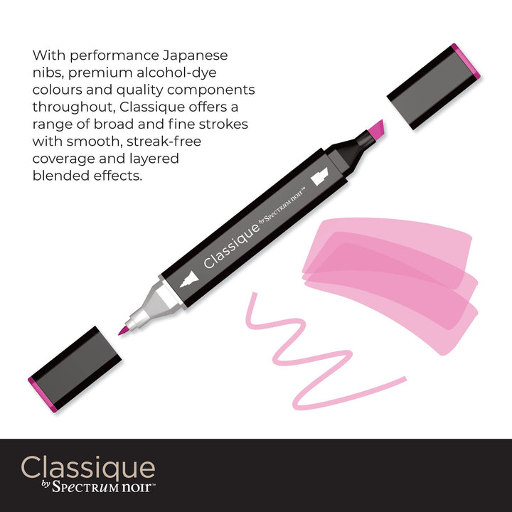 Spectrum Noir Classique Blend Alcohol Marker Dual Nib Pens Set-Shade &amp; Tone-Pack of 6