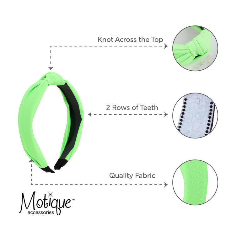 Hot Pink 1 Inch Fabric Turban Knot Headband