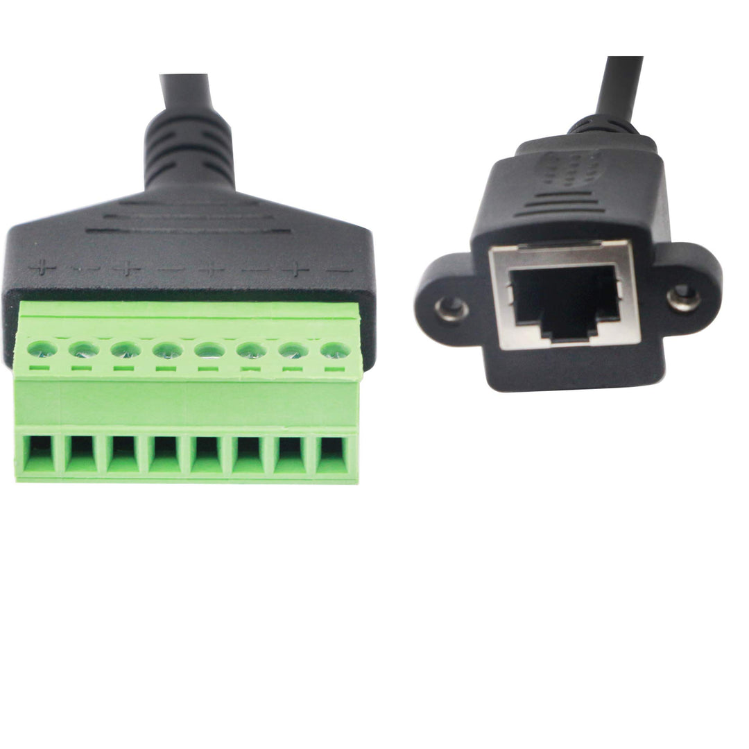 XMSJSIY RJ45 8P8C Female to 8 Pin Screw Terminal Adapto