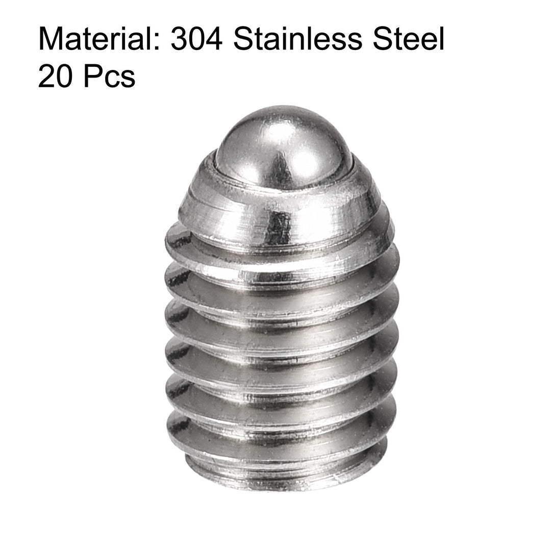 Ball Point Set Screws, M6 x 8mm 304 Stainless Steel Metric Spring Hex Socket Screw 20pcs