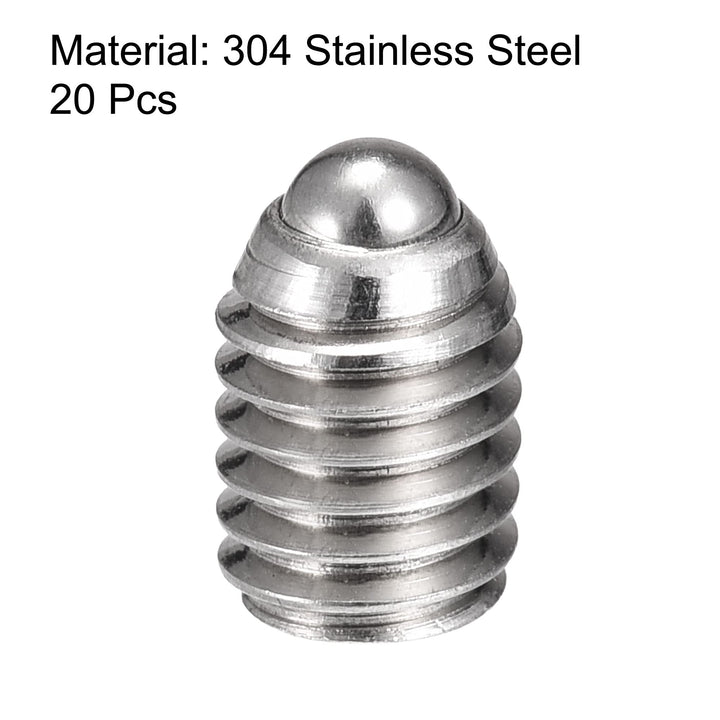 Ball Point Set Screws, M6 x 8mm 304 Stainless Steel Metric Spring Hex Socket Screw 20pcs