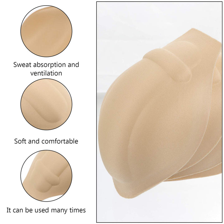 4Pcs Men Enlarge Front Pad Sponge Enhancement Cup Pouch Pad Orange