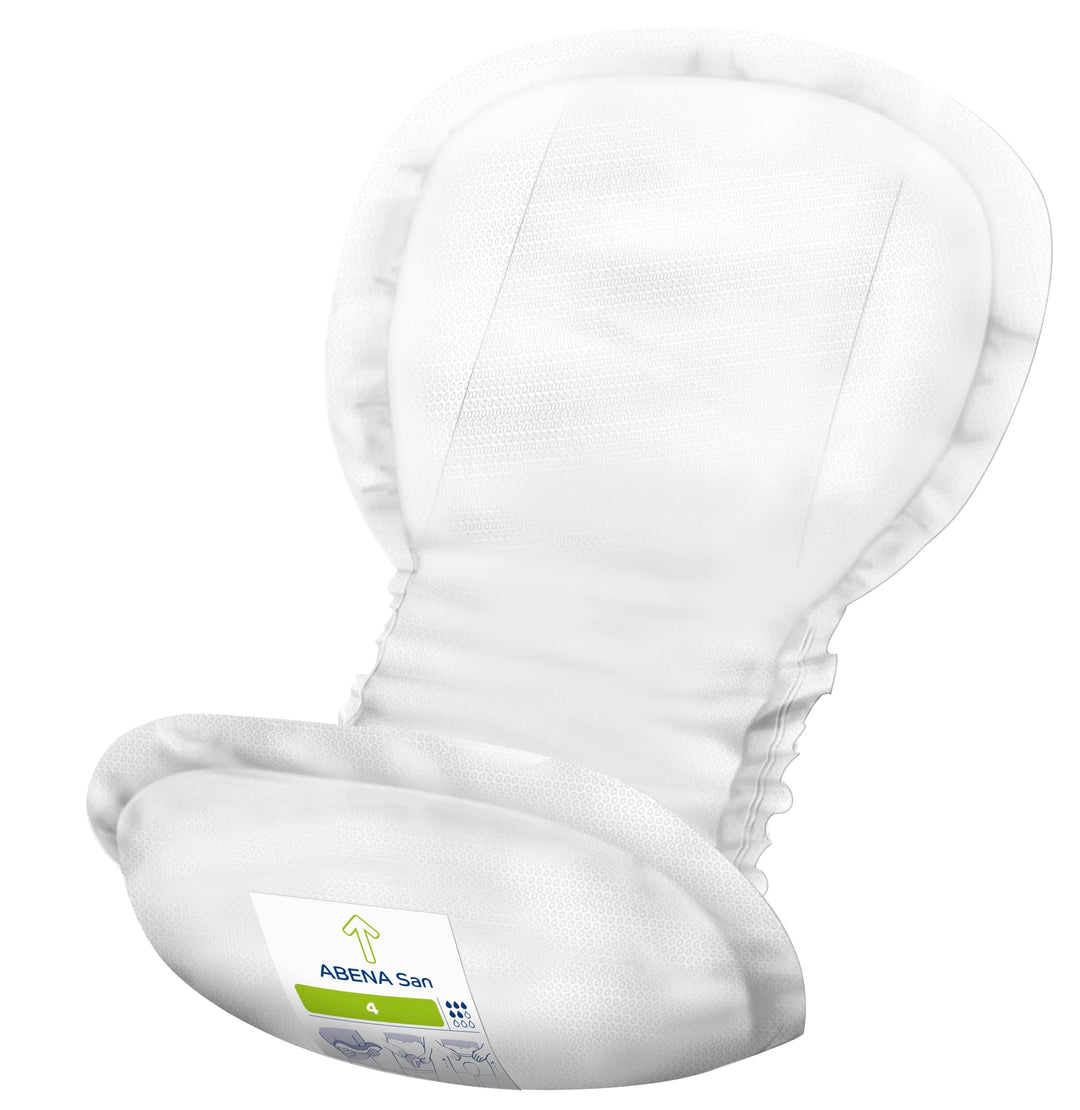 Abena Abri-San Premium Incontinence Pads, Moderate Absorbency, (Sizes 4 To 7) Size 4, 28 Count (Pack of 1)
