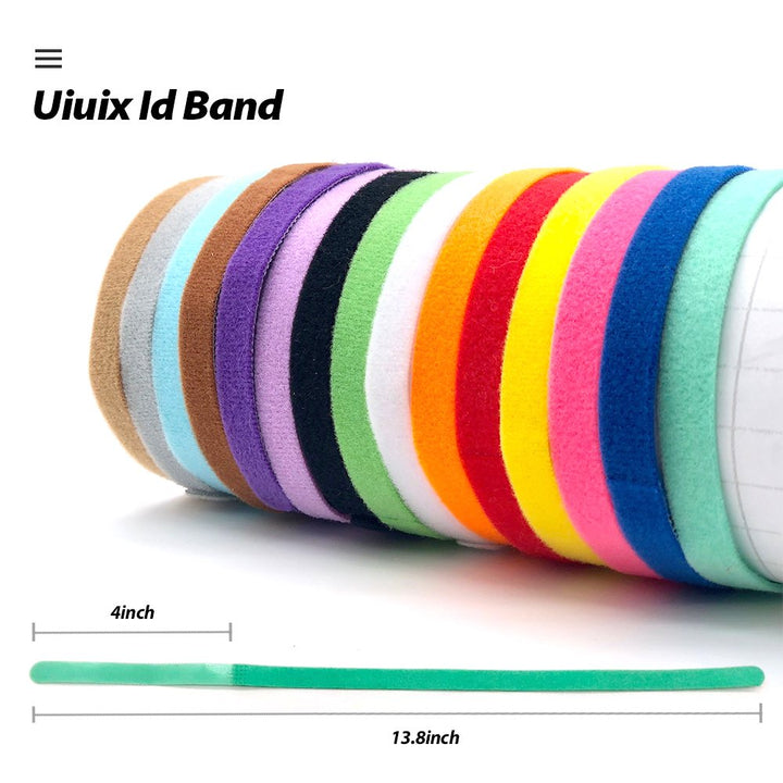 Puppy Whelping Collars, Uiuix 15 Colors Puppy ID Collars, Double-Sided Soft Adjustable ID Bands for Newborn Pet Dog Cat (15 Pcs)