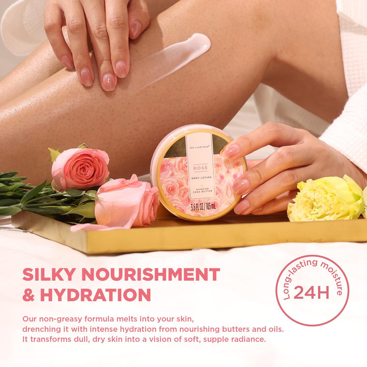 Spa Luxetique Spa Baskets for Women Gift, Gift Basket for Women, 15pcs Rose Spa Sets, Spa Kit Includes Bath Oil, Bath Salt, Bubble Bath, Bath Sets for Women Gift, Christmas Gifts for Women