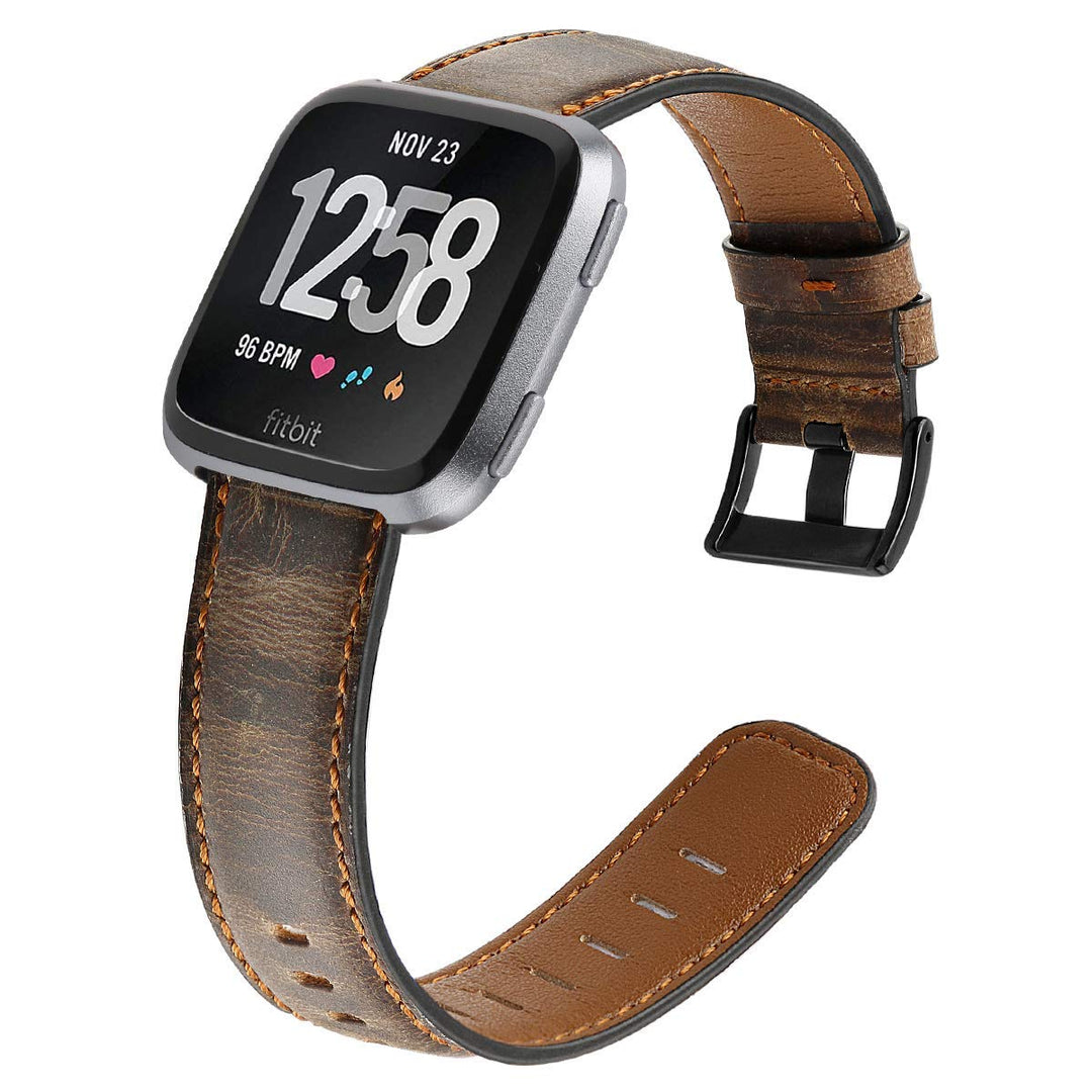 EZCO Leather Bands Compatible with Fitbit Versa/Versa 2