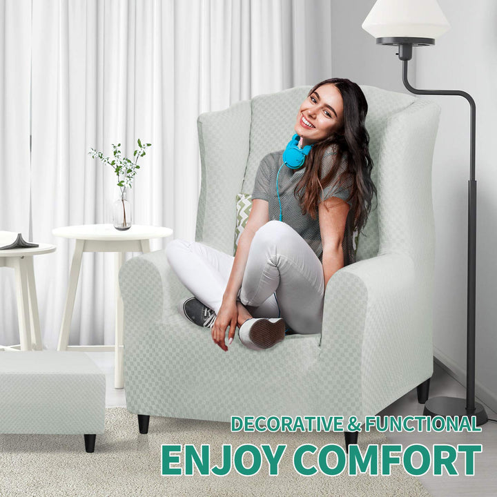 YEMYHOM 1 Piece Stretch Wingback Chair Slipcover Latest