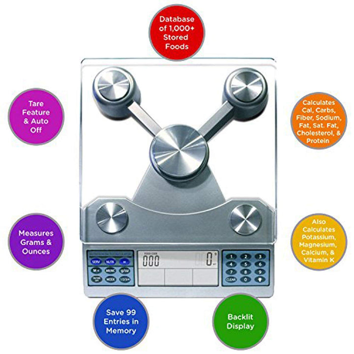 EatSmart Digital Nutrition Scale - Professional Food and Nutrient Calculator