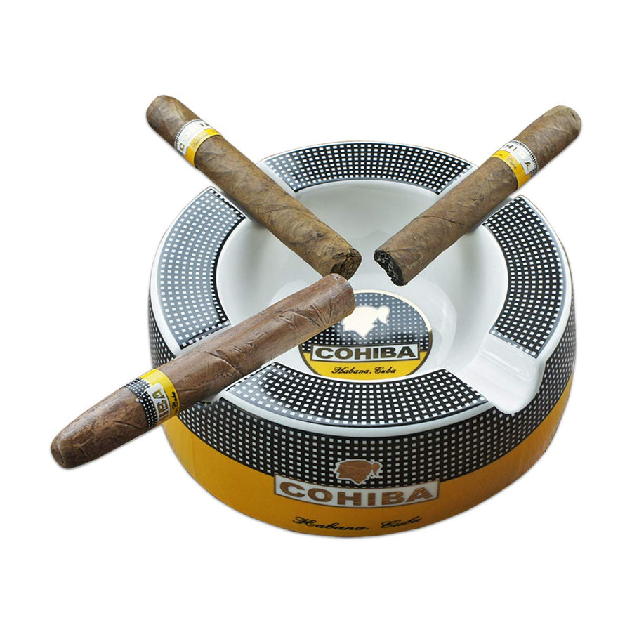 Cigar Ashtray Big Ashtrays for 8 Round Cigarettes Large Rest Outdoor Cigars Ashtray for Patio/Outside/Indoor Ashtray Gifts for Men
