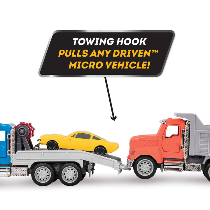 – Toy Tow Truck For Kids – City Vehicle Toy – Lights &amp; Sounds – Movable Parts – 3 Years + – Micro Tow Truck
