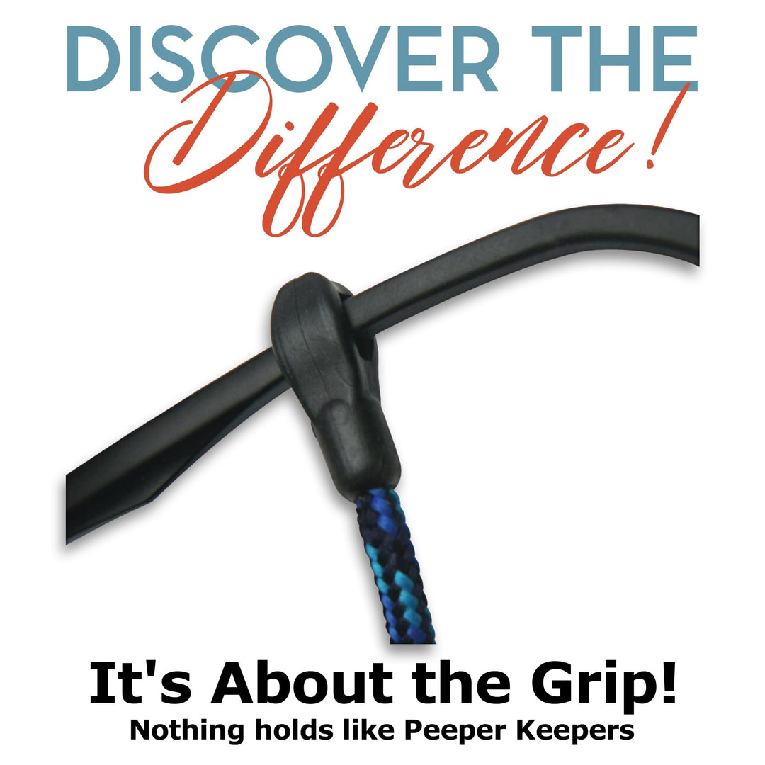 Eyeglass Retainer | Supercord | Eyeglass Holder | Black, 6pk | w/Microfiber Cloth, Screwdriver