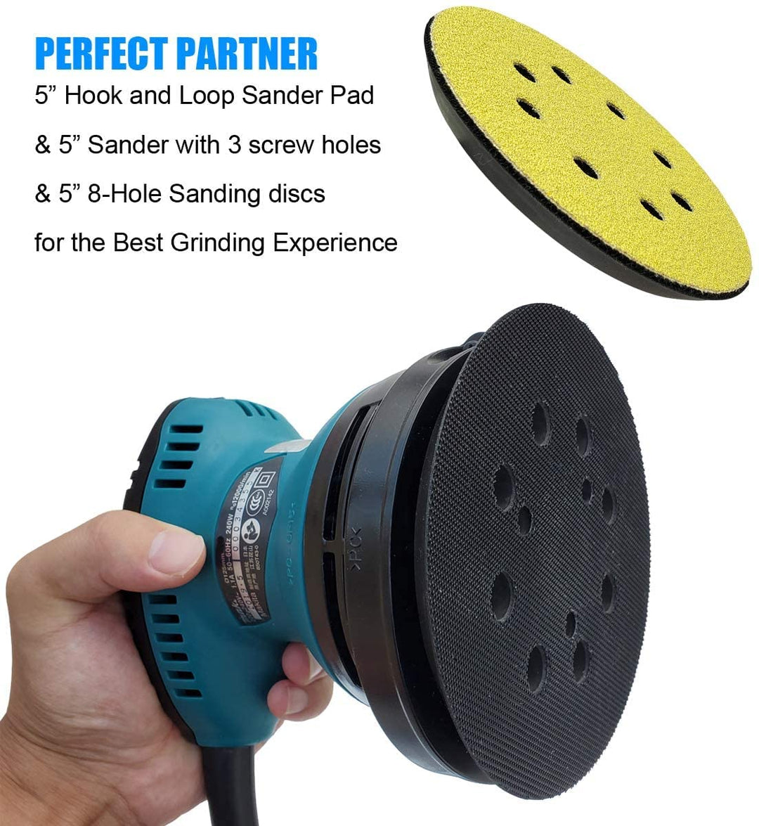5 Inch 8 Hole Orbital Sander Replacement Pad for DeWalt 151281-08 and DW4388, Compatible with DW421, DW422, DW423, D26451, D26453, DW6423