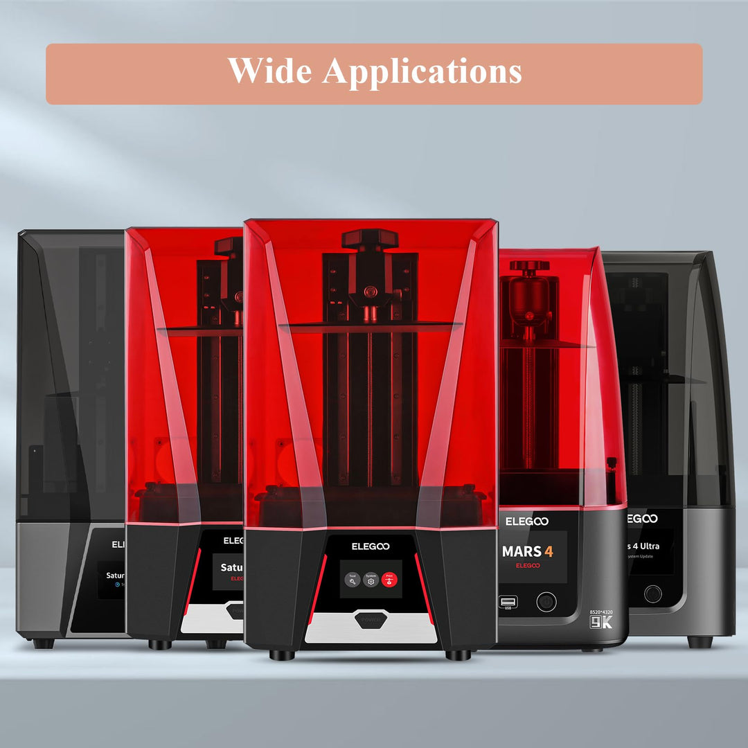 ELEGOO ABS-Like Resin Rapid UV Curing 405nm Standard Photopolymer Resin ABS 3D Resin High Precision Non Brittle Non Toxic for LCD 3D Printer Translucent 1000G