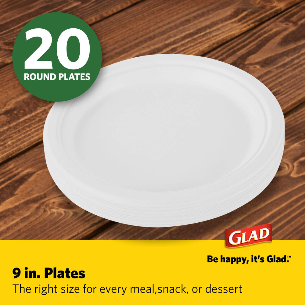Glad Eco Compostable Compartment Plates