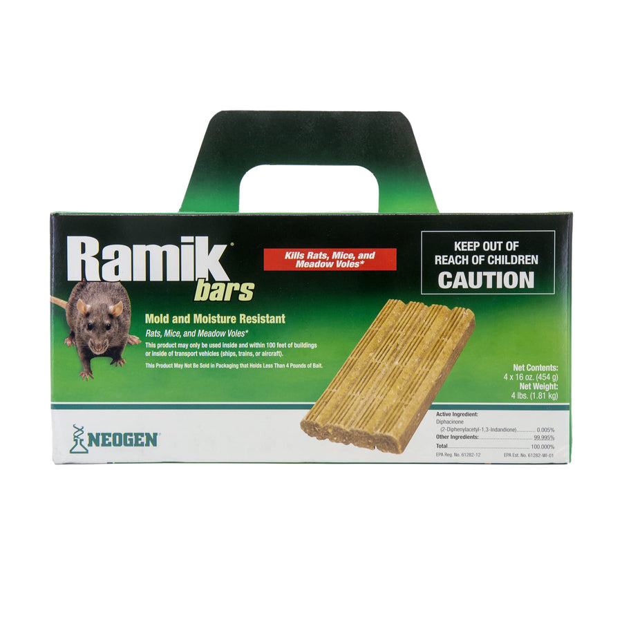 Ramik Fish Flavored Weather Resistant Rodenticide Bars, 4 x 16 oz Bars (4lb)