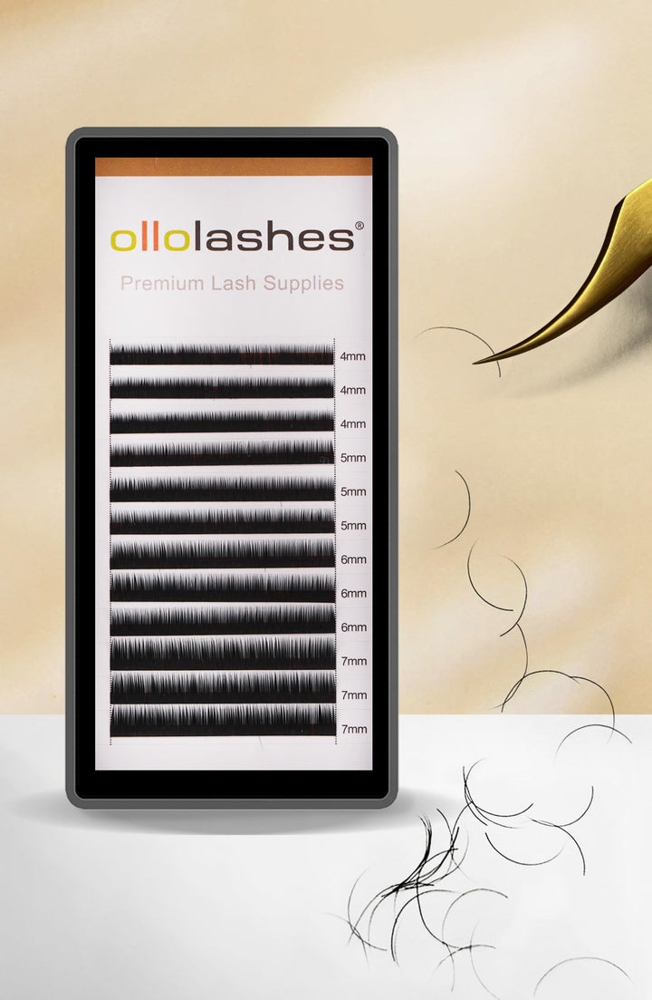 Bottom Eyelash Extensions J Curl 0.05mm Mix 4-7mm Black Color Lower Lash Extensions eyebrow extensions (Mix 4-7mm, 0.05 J Curl)