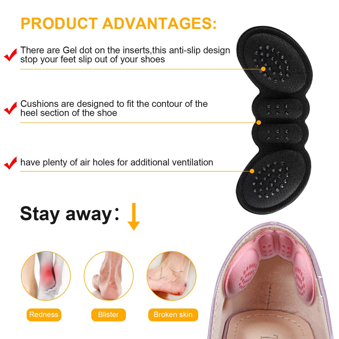 Updated 2020 Version LYLFL [5 Pairs] Heel Cushion Inser