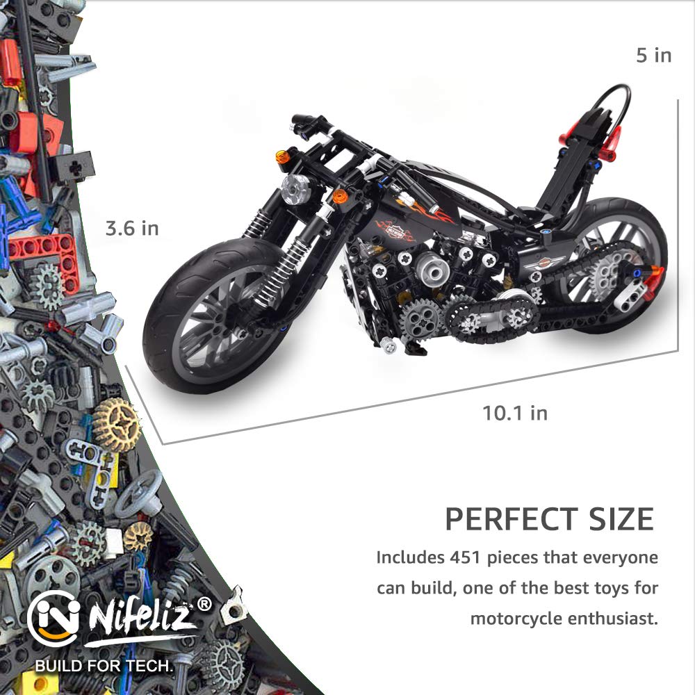 Knuckle Chopper Motorcycle Building Kit (451 Pieces)