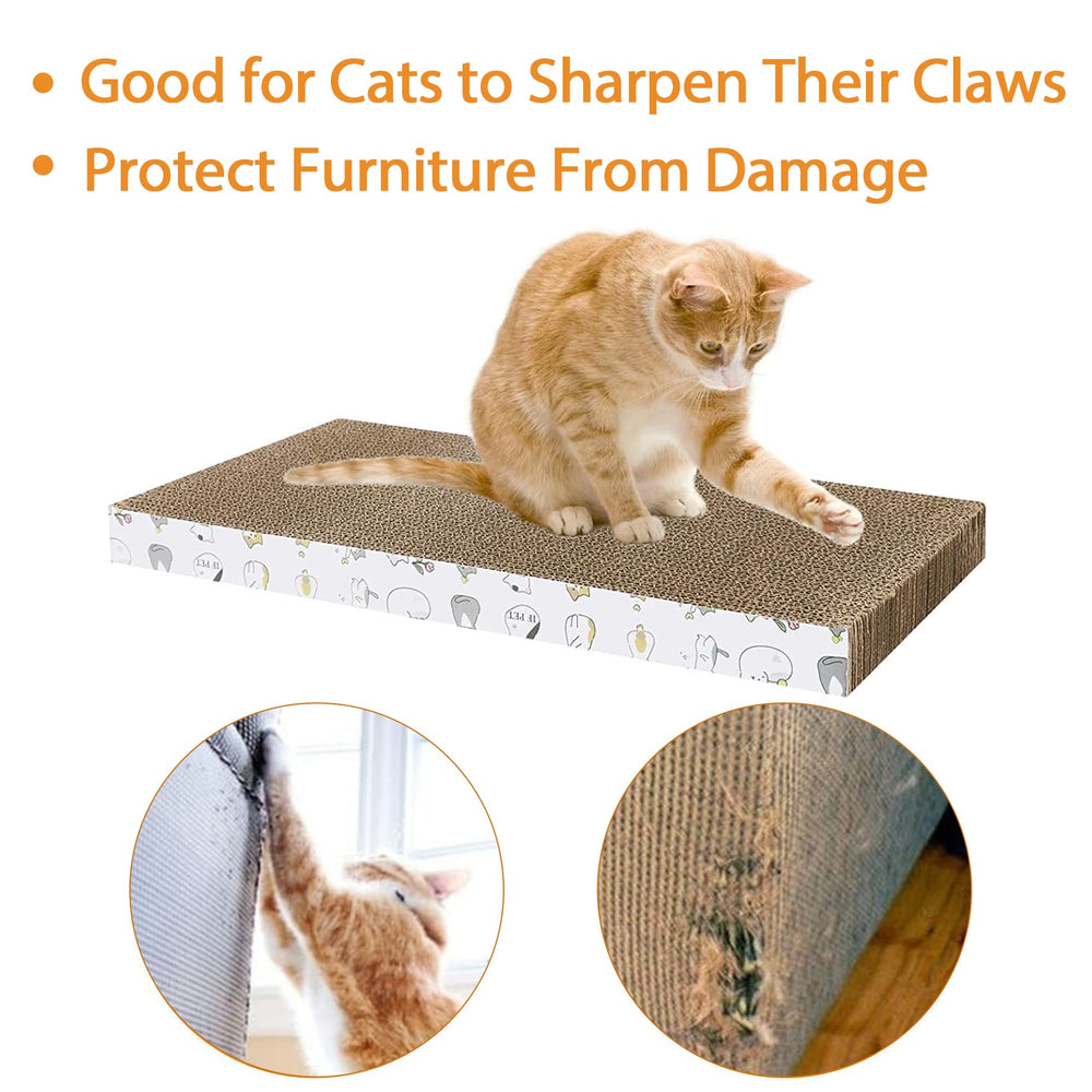 Cat Scratcher 4 PCS Cat Scratch Pad Reversible Scratcher Scratching Texture Design Durable Scraper