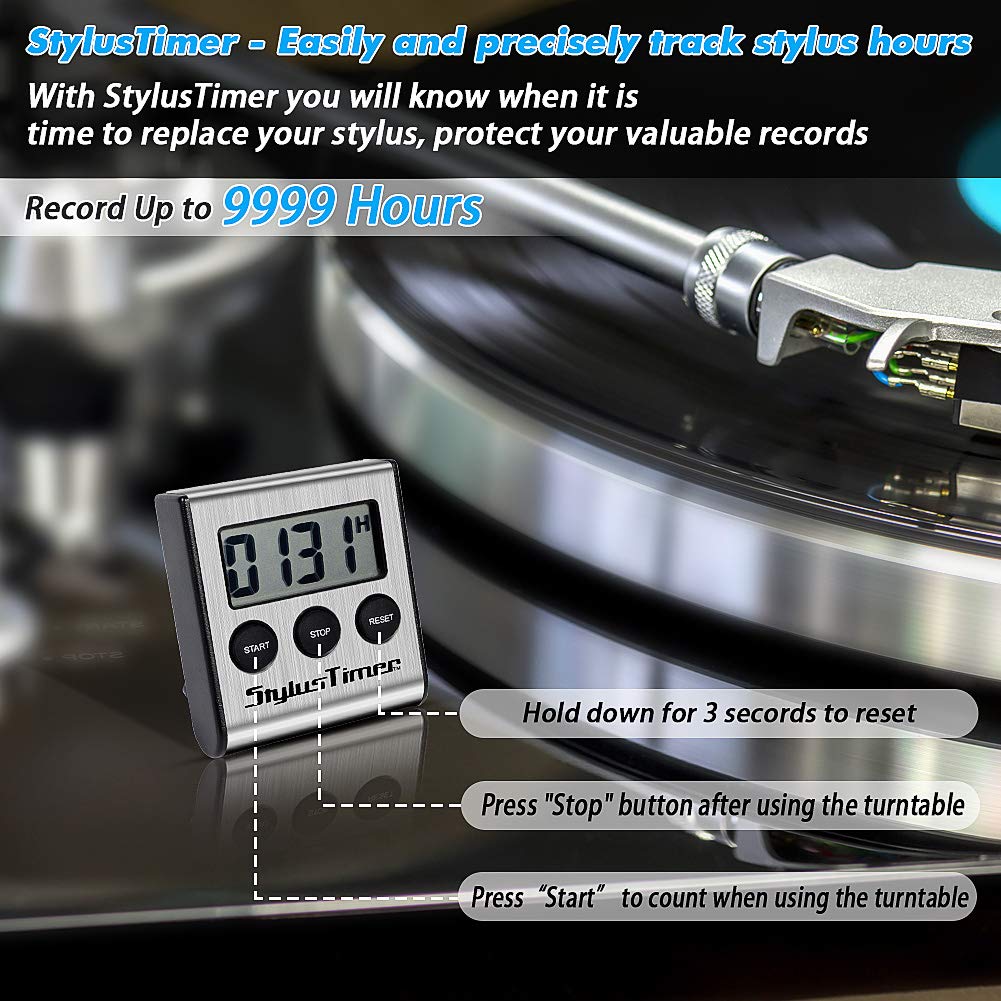 StylusTimer &amp; Record Cleaner Kit - 4-in-1 Anti 