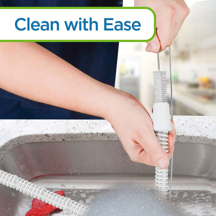 CPAP Tube Cleaning Brush - Flexible Stainless Wire Tube Cleaning Brush (7 Feet) Plus Handy Brush (7 Inches) Fits Standard 22-mm Diameter Tubing - CPAP Cleaning Supplies - CPAP Hose Cleaner