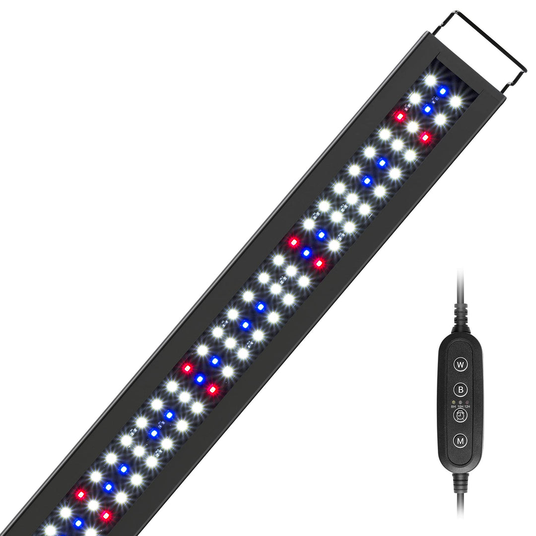 Full Spectrum Planted LED Aquarium Light, with Timer, for Freshwater Fish Tank, 36-48 Inch, 25 Watts