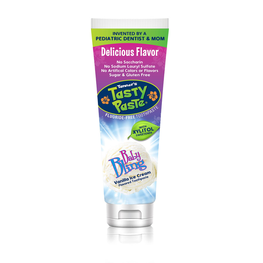 Tanners Tasty Paste Baby Bling Fluoride-free Toothpaste