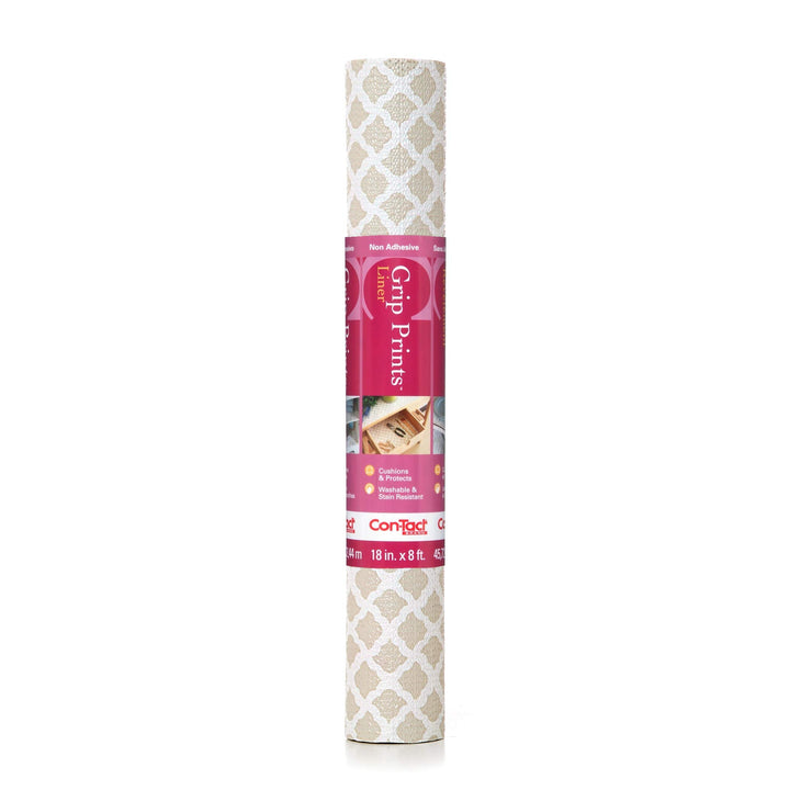 Brand Grip Prints Shelf Liner, Durable and Non-Adhesive Liners, Non-Slip Drawer and Cabinet Liner, 18 x 4&#39;, Talisman Pale Gray, Pack of 1 Roll