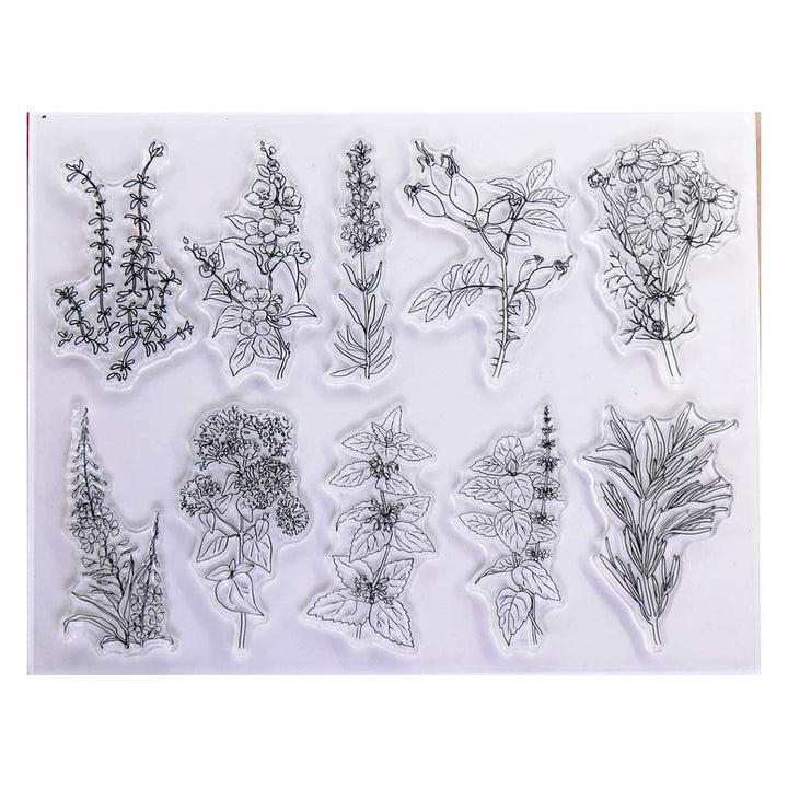 Flowers Leaves Clear Stamps for Card Making Decoration and DIY Scrapbooking 21040807