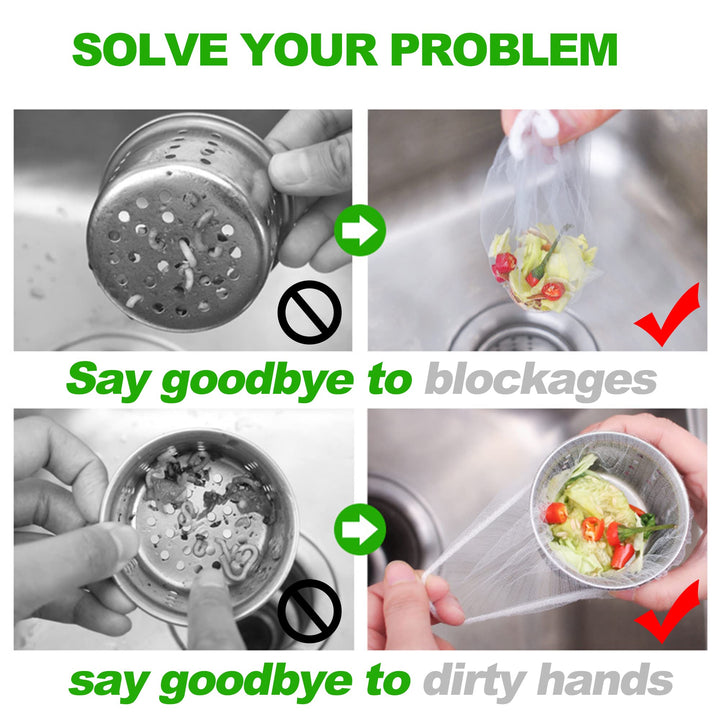 Disposable Mesh Sink Strainer Bags- 100 Pcs Kitchen Sin