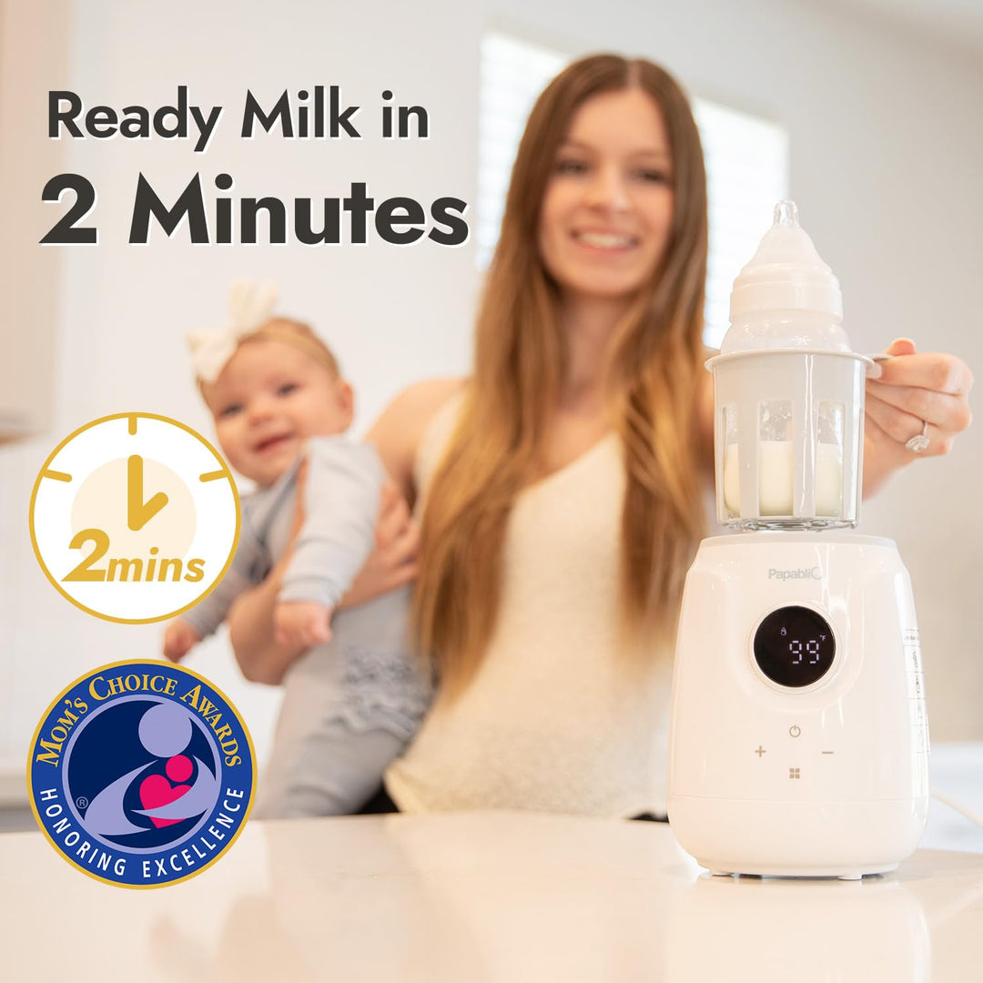 Ultra-Fast Bottle Warmer, Ready Milk in 2 Min, Baby Bottle Warmer for Breastmilk and Formula, Accurate Temperature Control and Automatic Shut-Off, Bottle Warmers for All Bottles