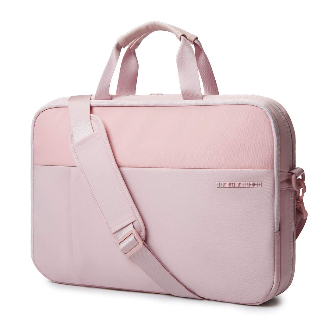 Laptop Bag for Women,15.6 Inch Laptop Case Expandable Computer Bag Slim Briefcase,Pink