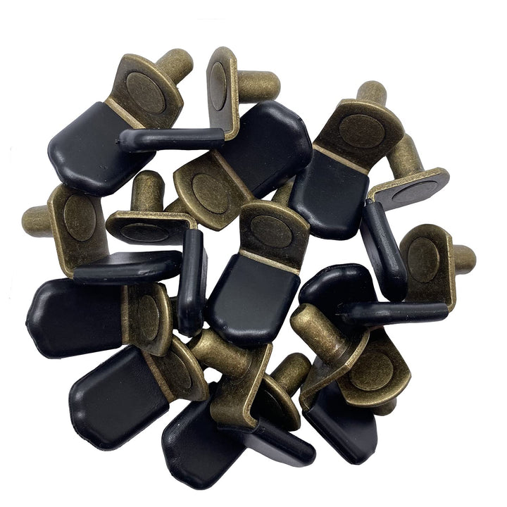 Bronze Shelf pins, Glass Supports Furniture Cabinet Closet Bookcase Shelf Bracket-Style Pegs 30 Pack.