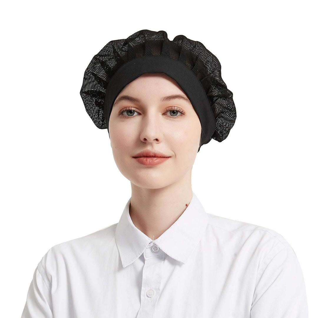6 Pack Adjustable Chef Cap Mesh Cooking Hats Food Service Hair Nets Kitchen Net Reusable Restaurant Beanie