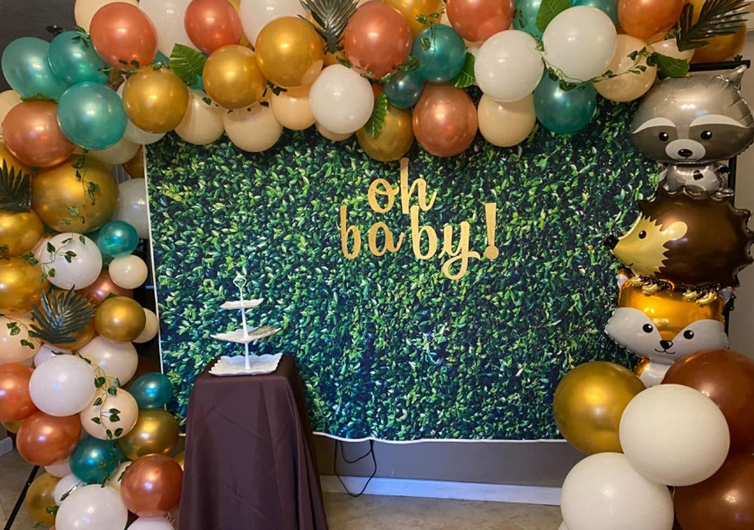 4 Pcs Giant Animal Mylar Balloons ( Squirrel, Fox, Hedgehog,Raccoon) For Jungle Safari Animals Theme Birthday Party Decorations Kids Gift