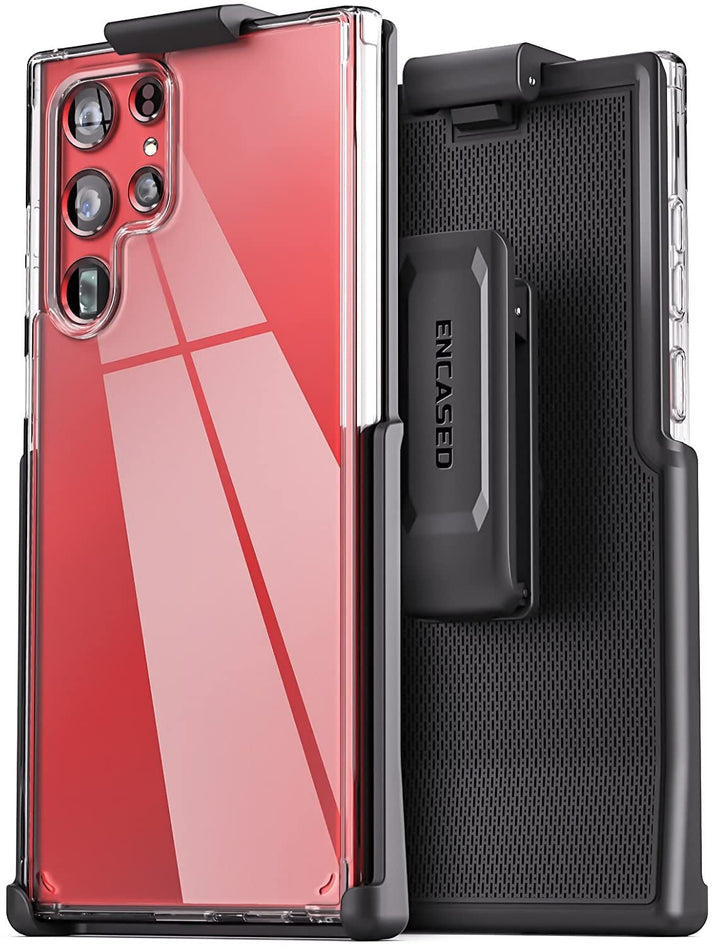 Encased Clear Back for Samsung Galaxy S22 Ultra Belt Cl