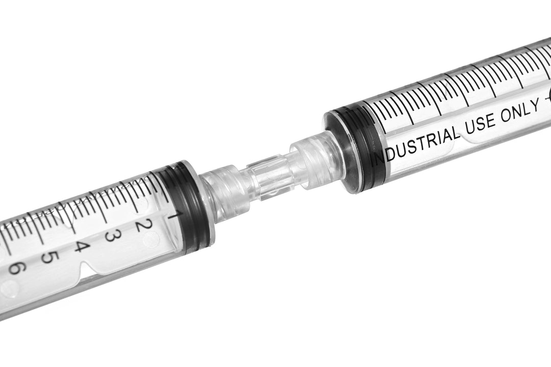- Syringe Coupler, Luer Lock Adaptor (Polypropylene) - Female-to-Female (Qty: 100)