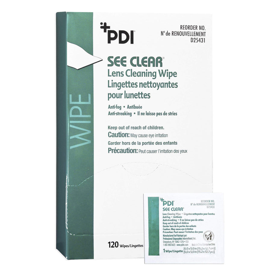 PDI 19831 See Clear Eye Glass Cleaning Wipes (Pack of 1