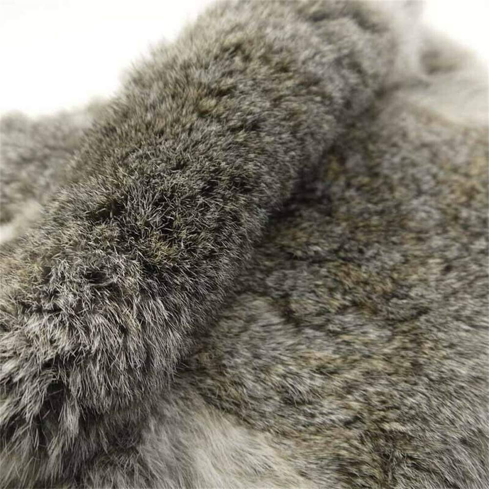 4pack Natural Tanned Rabbit Fur Hide Rabbit Skin Pelts Gray(10 by 12 Rabbit Pelt with Sewing Quality Leather)