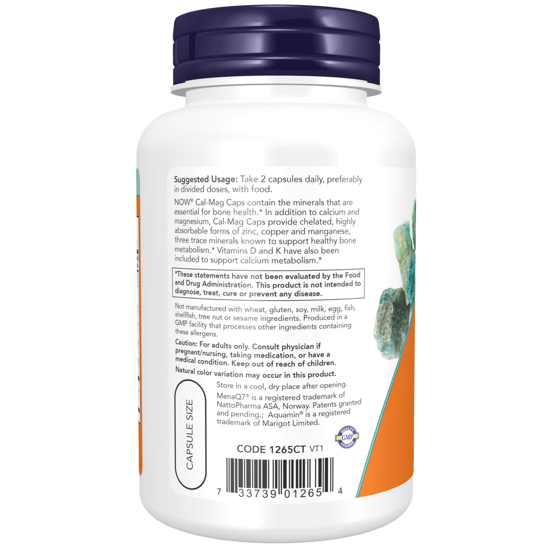 NOW Supplements, Cal-Mag with Zinc, Copper, Manganese a