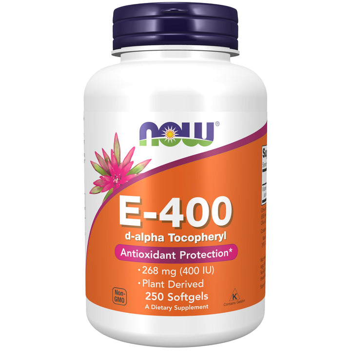 Supplements, Vitamin E-400 IU, D-Alpha Tocopheryl, Antioxidant Protection*, 250 Softgels