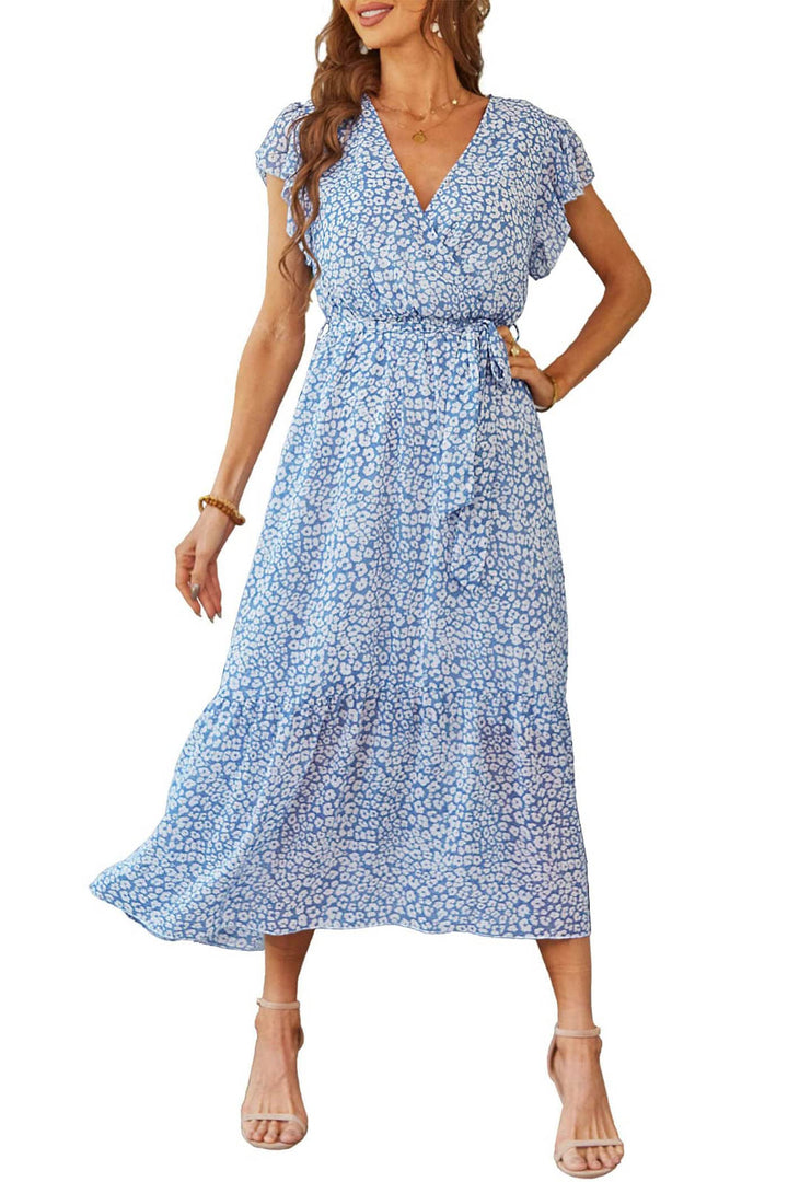 PRETTYGARDEN Women&#39;s 2024 Floral Boho Dress Wra