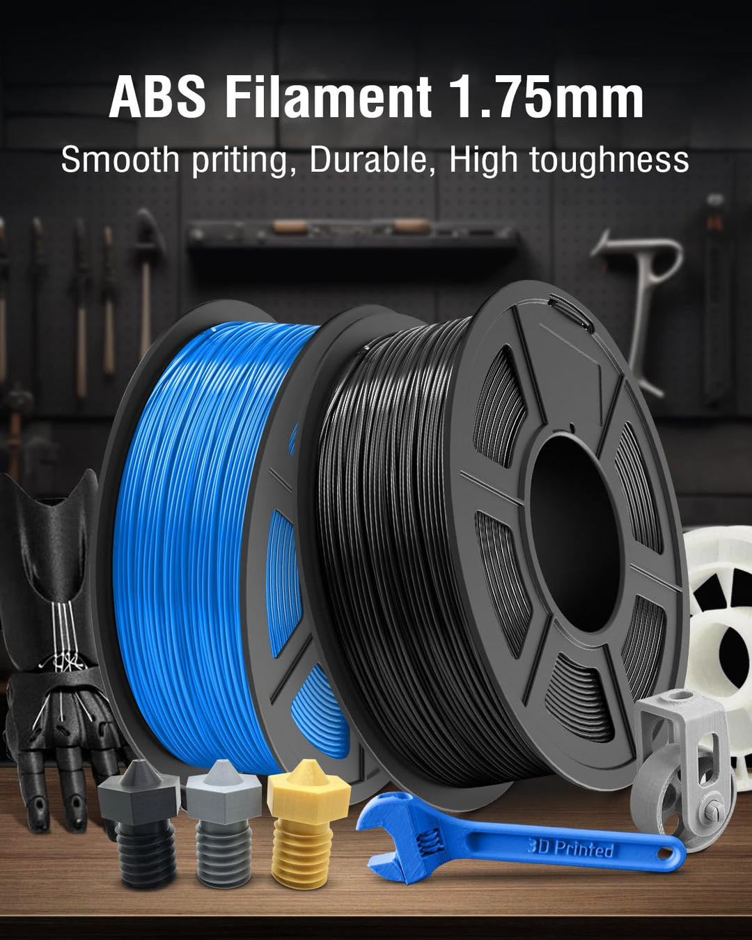 SUNLU ABS Filament 1.75mm 3D Printer Filament, Highly R